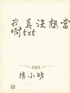 我真没想当反派啊txt