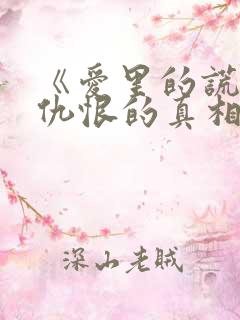 《爱里的谎言,仇恨的真相》