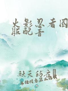 火影忍者国语台版配音