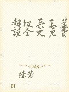 超级兵王叶谦小说全文免费阅读下载