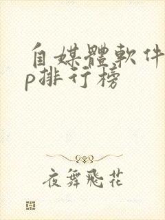 自媒体软件app排行榜