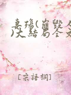 妻殇(崩毁人生)大结局全文阅读