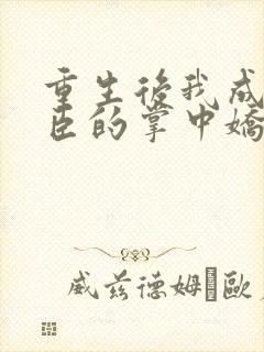 重生后我成了权臣的掌中娇小说版