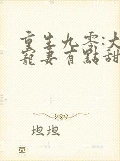 重生九零:大佬宠妻有点甜