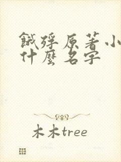 饿殍原著小说叫什么名字