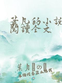 萧凡的小说在线阅读全文