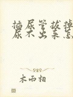 插尿管拔掉之后尿不出来怎么办