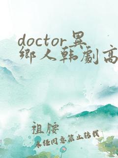 doctor异乡人韩剧高清全集在线观看