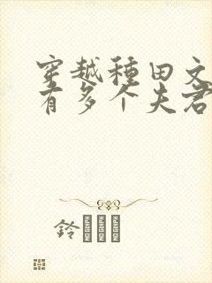 穿越种田文女主有多个夫君类