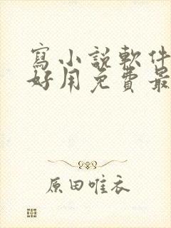 写小说软件哪个好用免费最全