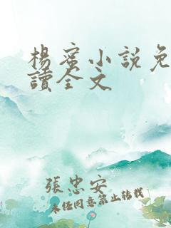 杨蜜小说免费阅读全文