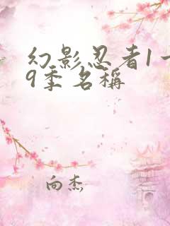 幻影忍者1一19季名称