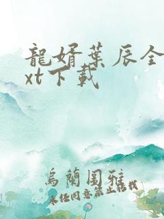 龙婿叶辰全本txt下载