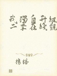 我独自升级 第二季在线观看高清免费