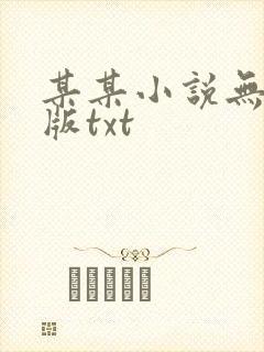 某某小说无删减版txt