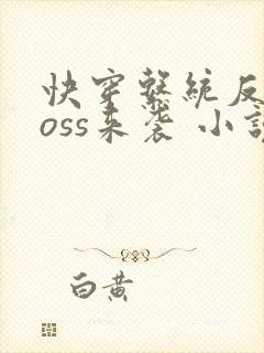 快穿系统反派boss来袭 小说