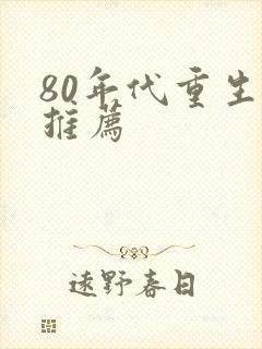 80年代重生文推荐