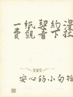 一纸契约漫画免费观看下拉式六漫画