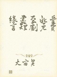 缘尽至此爱不再言短剧免费完整版