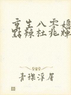 重生八零媳妇有点辣杜兆辉