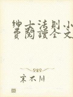 绅士法则小说免费阅读全文无弹窗