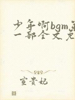 少年啊bgm第一部全文免费阅读