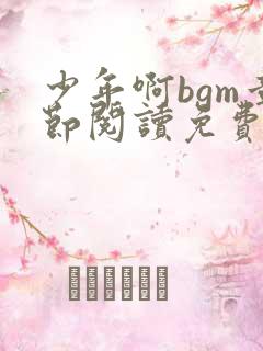 少年啊bgm章节阅读免费全文