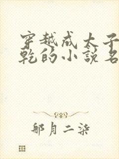 穿越成太子李承乾的小说名字