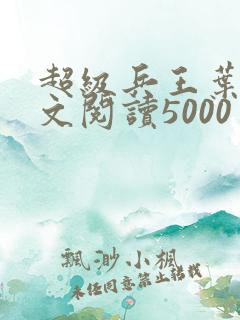 超级兵王叶谦全文阅读5000