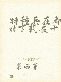 特种兵在都市txt下载夜十三