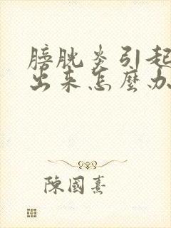 膀胱炎引起尿不出来怎么办