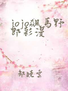 jojo飙马野郎彩漫