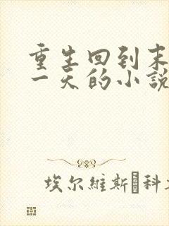 重生回到末世前一天的小说