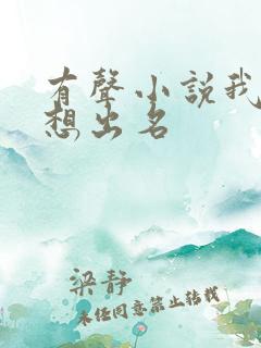 有声小说我真不想出名