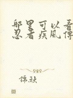 哪里可以看火影忍者疾风传