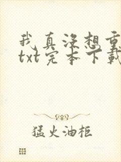我真没想重生啊txt完本下载