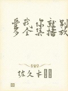 爱我你就别想太多全集播放免费