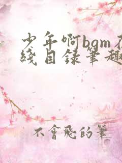 少年啊bgm在线目录笔趣阁