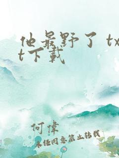 他最野了 txt下载