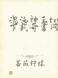 混沌神王txt下载奇书网