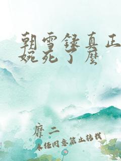 朝雪录真正的秦婉死了么