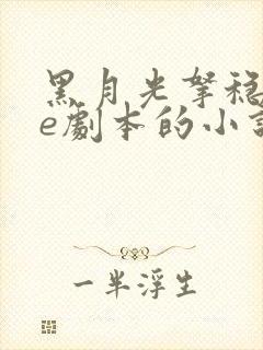 黑月光拿稳了be剧本的小说