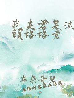 我夫君是灭世魔头格格党