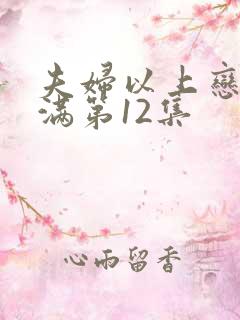 夫妇以上恋人未满第12集