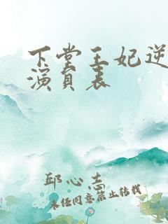 下堂王妃逆袭记演员表