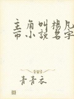 主角叫杨凡的都市小说名字