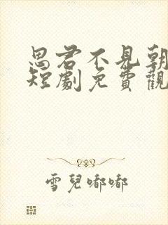 思君不见朝与暮短剧免费观看