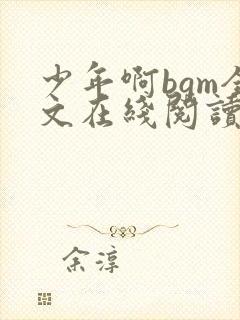 少年啊bgm全文在线阅读