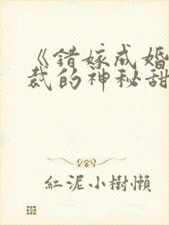 《错嫁成婚:总裁的神秘甜妻》