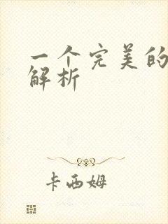 一个完美的结局解析